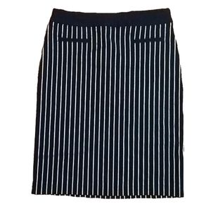 NWOT Margaret M Navy striped pencil skirt